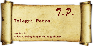 Telegdi Petra névjegykártya